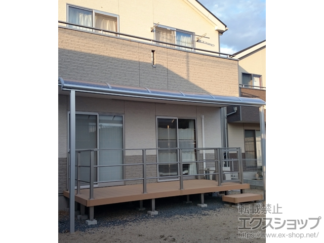 福島県白河市ののテラス屋根 ヴェクターテラス R型 テラスタイプ 単体 積雪〜20cm対応 施工例