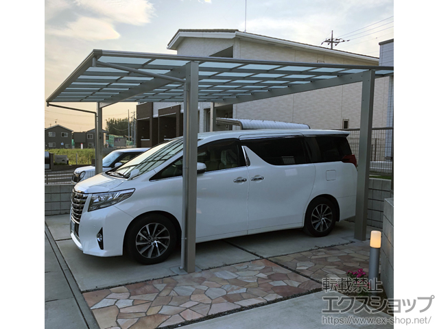 茨城県取手市ののカーポート エフルージュ ツイン 積雪〜20cm対応 施工例