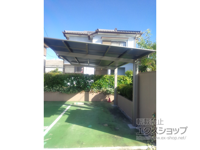 三重県志摩市ののカーポート ネスカＦ (フラットスタイル) 耐雪風圧強化パッケージ 積雪〜30cm対応 施工例