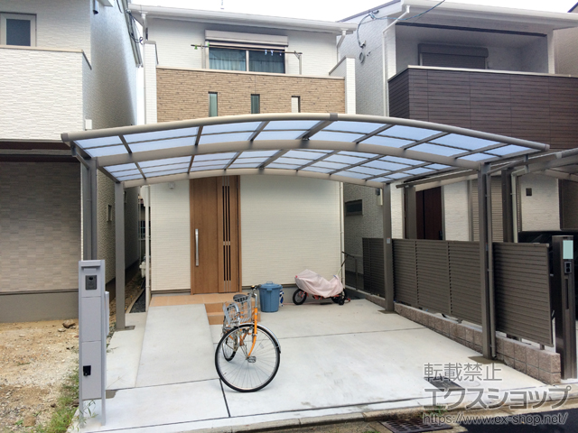 京都府京都市ののカーポート ネスカR (ラウンドスタイル) ワイド 積雪〜20cm対応 施工例
