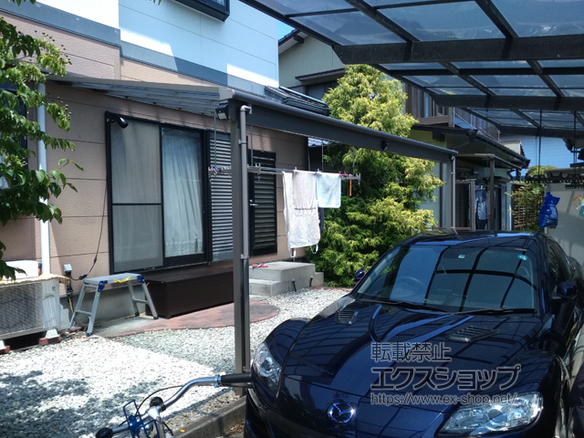 福岡県北九州市ののテラス屋根 スピーネ F型 テラスタイプ 単体 積雪〜20cm対応 施工例