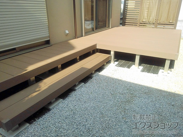 埼玉県所沢市ののウッドデッキ リウッドデッキ 200 ※L字 施工例