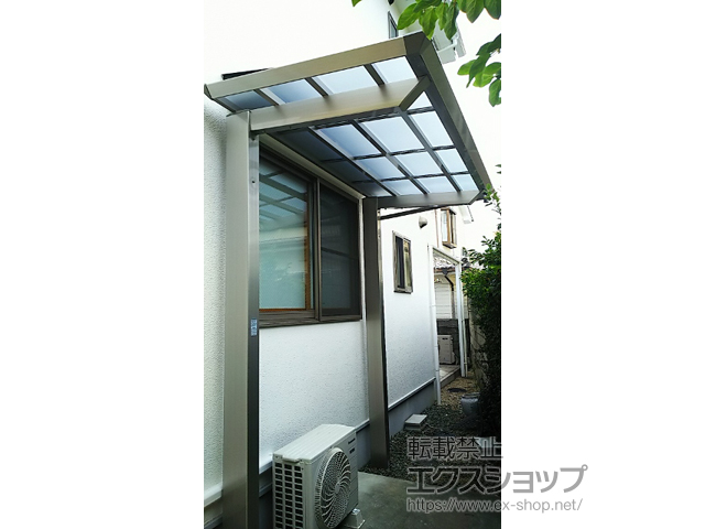 愛媛県松山市ののテラス屋根 スマートトップ 独立テラス 後柱仕様 単体 積雪〜20cm対応 施工例