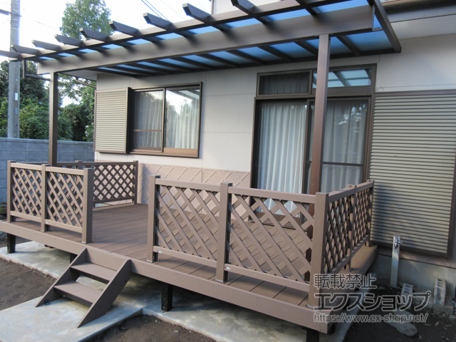 群馬県前橋市ののテラス屋根 サザンテラス (パーゴラ仕様) 1500 テラスタイプ 単体 積雪〜50cm対応 施工例