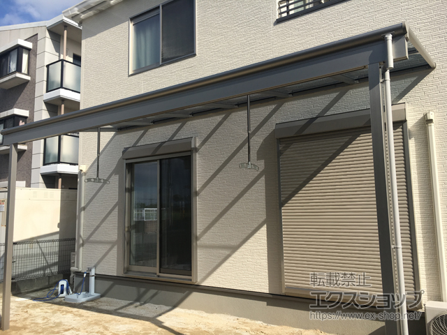 福岡県遠賀郡水巻町ののテラス屋根 ヴェクターテラス F型 テラスタイプ 単体 積雪〜20cm対応 施工例