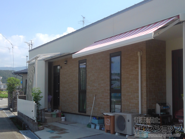 高知県香美市ののテラス屋根 スピーネ F型 テラスタイプ 単体 積雪〜20cm対応 *正面台形納まり 施工例