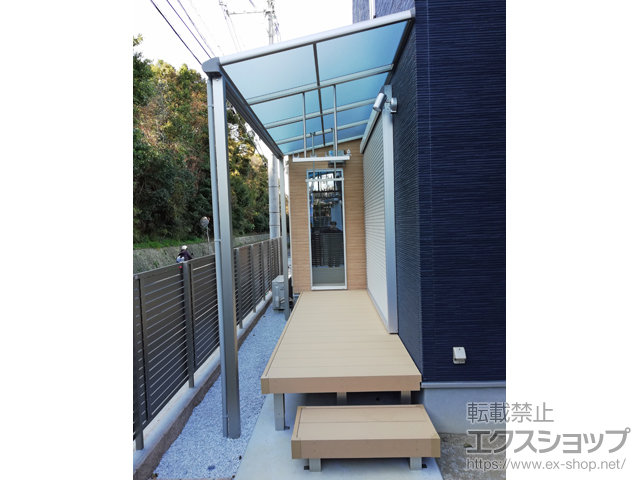 福岡県中間市ののテラス屋根 ヴェクターテラス F型 テラスタイプ 単体 積雪〜20cm対応 施工例