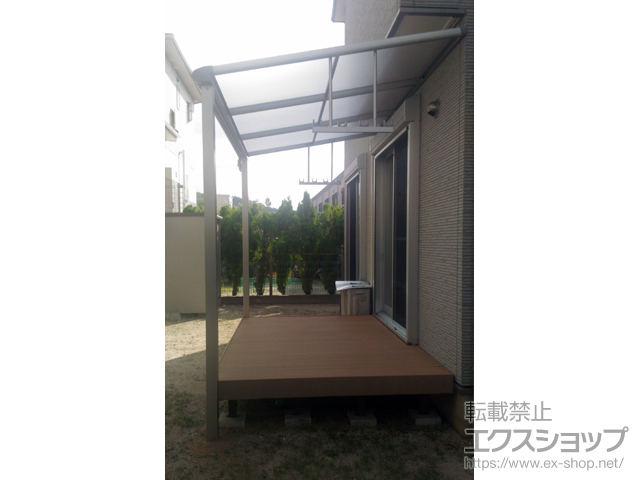 福岡県糸島市ののテラス屋根 ヴェクターテラス F型 テラスタイプ 単体 積雪〜20cm対応 施工例