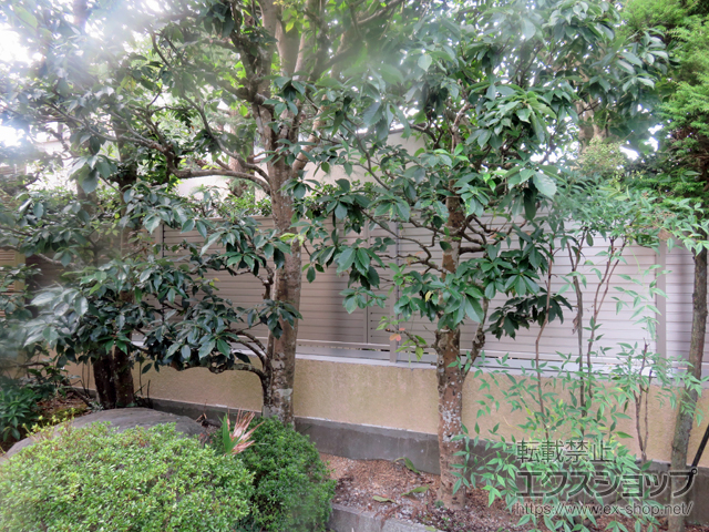 兵庫県芦屋市ののフェンス・柵 シンプレオフェンス5型 横目隠し 自由柱施工 施工例