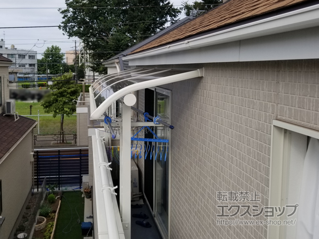千葉県松戸市ののバルコニー・ベランダ屋根 ヴェクターテラス R型 屋根タイプ 単体 積雪〜20cm対応 施工例