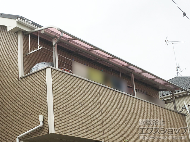 埼玉県川口市ののバルコニー・ベランダ屋根 プレシオステラス R型 屋根タイプ 多連結 積雪〜20cm対応 施工例