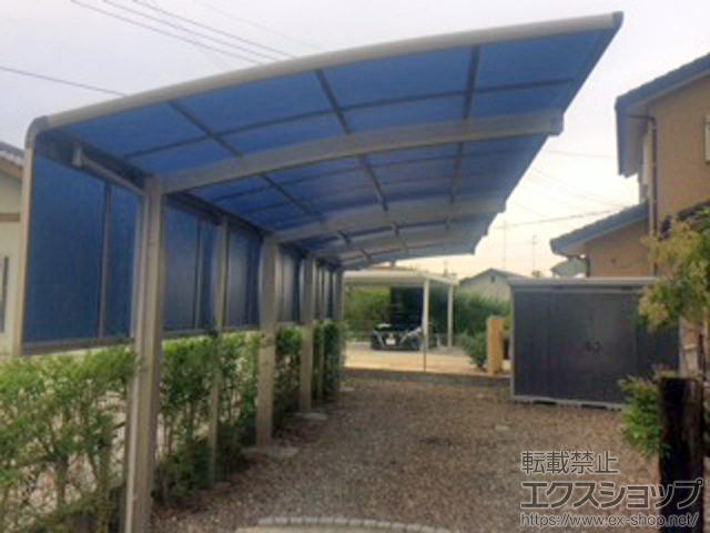 大分県豊後高田市ののカーポート プレシオスポート 縦連棟 積雪〜20cm対応 施工例