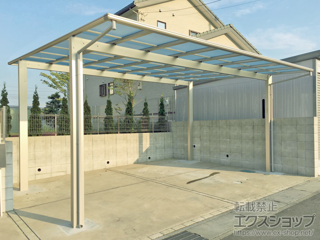 茨城県取手市ののカーポート エフルージュ ツイン 積雪〜20cm対応 施工例