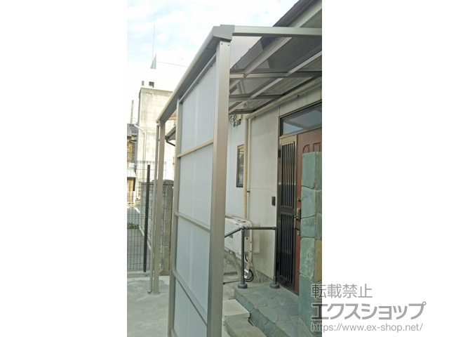 埼玉県熊谷市ののストックヤード スピーネストックヤードF型 波板タイプ スクリーン仕様 積雪〜20cm対応 施工例