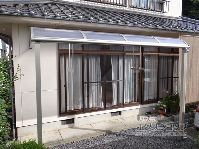 島根県益田市ののテラス屋根 ヴェクターテラス R型 テラスタイプ 単体 積雪〜20cm対応 施工例