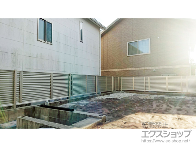 愛知県岡崎市ののフェンス・柵 ミエーネフェンス 目隠しルーバータイプ 自由柱施工 施工例