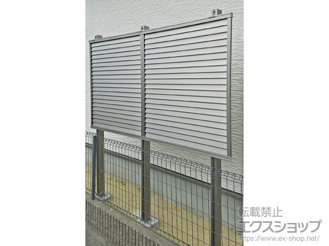 宮城県宮城郡利府町ののフェンス・柵 プレスタフェンス8型 多段柱（パネル1段） 施工例