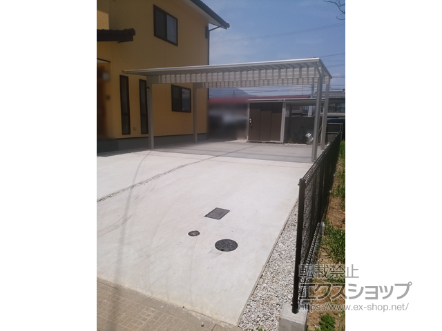 長野県松本市ののフェンス・柵 メッシュフェンス M0 間仕切柱 施工例