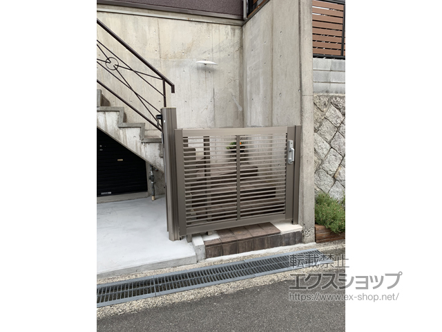 大阪府枚方市のの門扉 アーキスライドA型 片引き 施工例