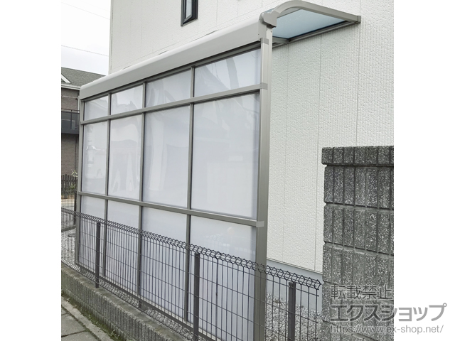 栃木県小山市ののストックヤード スピーネストックヤードR型 パネルタイプ スクリーン仕様 積雪〜20cm対応 施工例