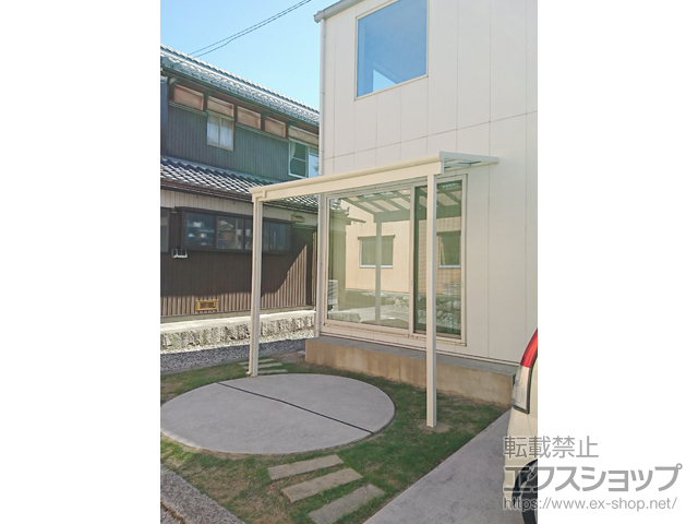 滋賀県米原市のLIXIL リクシル（トステム）のテラス屋根 パワーアルファ F型 3000 テラスタイプ 単体 積雪〜100cm対応 施工例