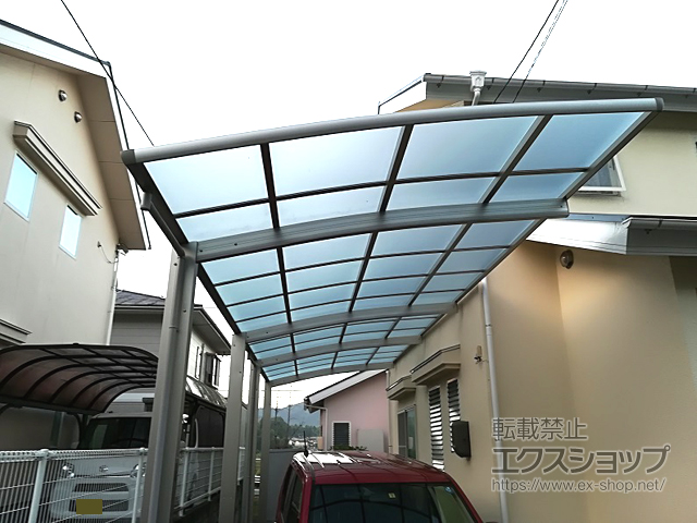 広島県東広島市ののカーポート レイナポートグラン 縦連棟　積雪〜20cm対応 施工例
