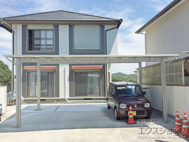 兵庫県洲本市ののカーポート エフルージュ ツイン 積雪〜20cm対応 施工例