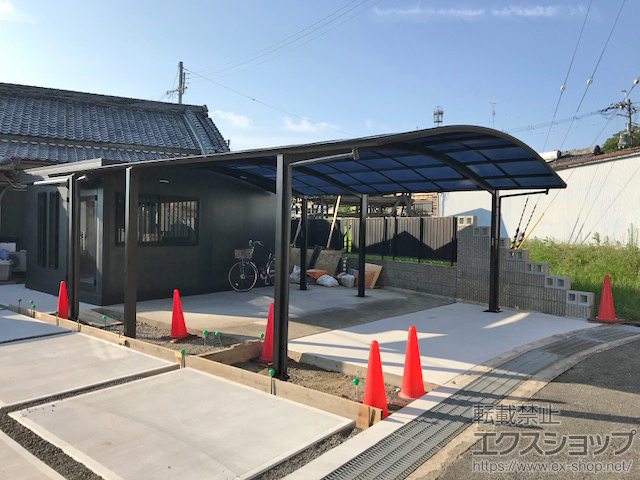 大阪府泉南郡熊取町ののカーポート レイナツインポートグラン 延長　積雪〜20cm対応 施工例
