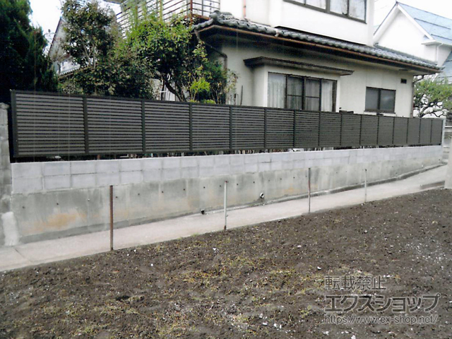 長野県長野市ののフェンス・柵 プレスタフェンス8型 フリーポールタイプ 施工例