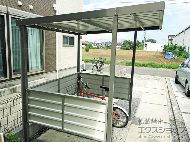埼玉県富士見市ののサイクルポート・駐輪場 自転車置場 HCP 単体 一般型 施工例