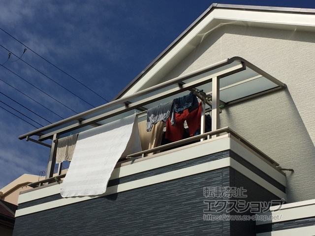 大阪府大阪市ののバルコニー・ベランダ屋根 スピーネ R型 屋根タイプ 単体 積雪〜20cm対応 施工例