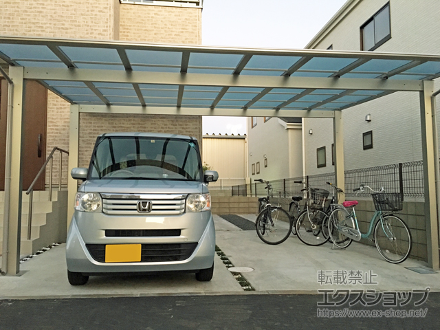 千葉県四街道市ののカーポート エフルージュ ツイン 積雪〜20cm対応 施工例