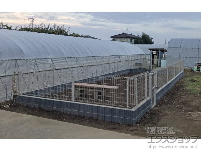 茨城県結城郡八千代町ののフェンス・柵 メッシュフェンス G10-R 施工例