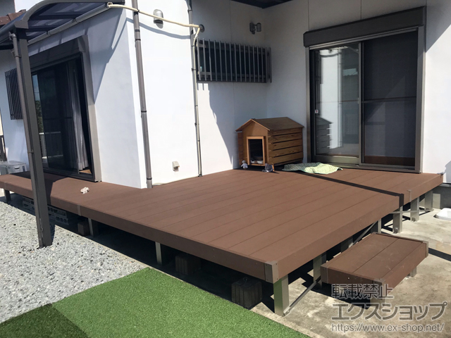 岐阜県瑞浪市ののウッドデッキ リウッドデッキ 200 ※L字 施工例