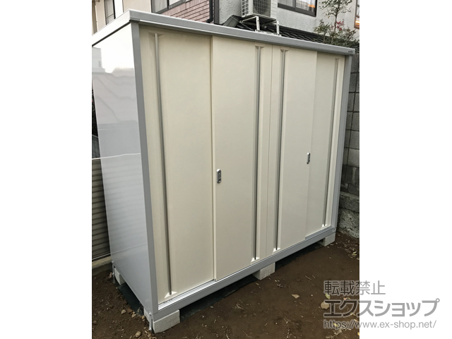 東京都多摩市のの物置・屋外倉庫 シンプリー 一般型 2160×905×1903 MJX-219E-P-FW 施工例