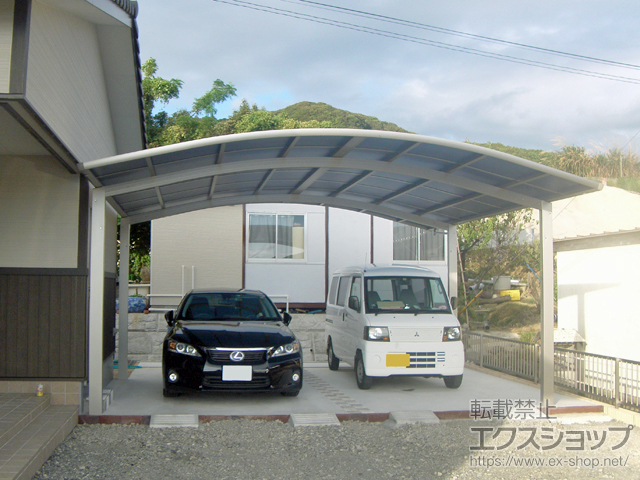 長崎県東彼杵郡川棚町ののカーポート レイナツインポートグラン　積雪〜20cm対応 施工例