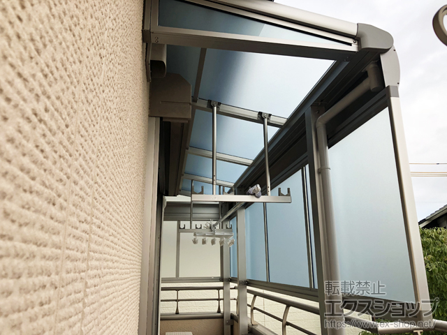 愛知県刈谷市ののバルコニー・ベランダ屋根 ヴェクターテラス Ｆ型 テラスタイプ 単体 積雪〜20cm対応 施工例