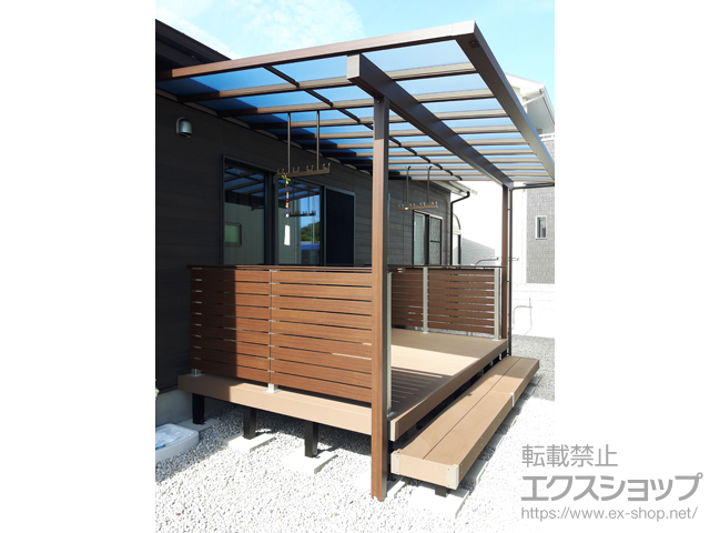 香川県高松市ののテラス屋根 サザンテラス (フレーム仕様) テラスタイプ 単体 施工例