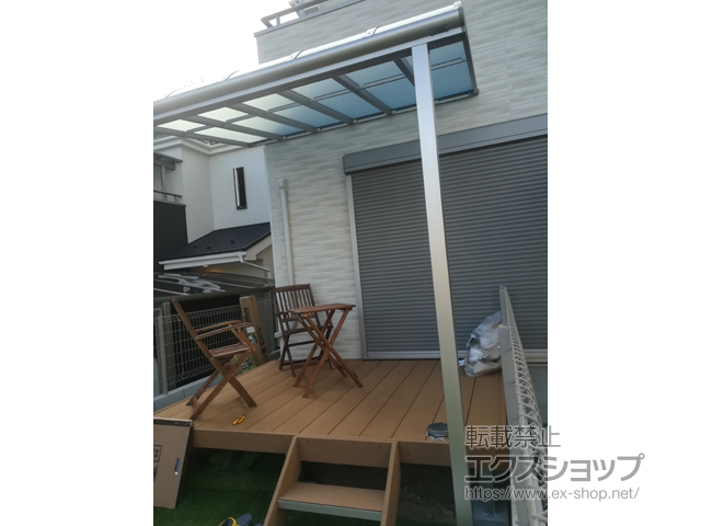 奈良県奈良市ののテラス屋根 ヴェクターテラス R型 テラスタイプ 単体 積雪〜20cm対応 施工例