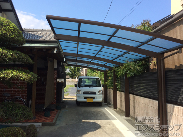 福岡県八女市ののカーポート レイナポートグラン 縦連棟　積雪〜20cm対応 施工例