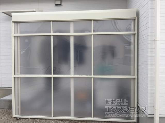 福岡県飯塚市ののストックヤード スピーネストックヤードF型 パネルタイプ スクリーン仕様 積雪〜20cm対応 施工例