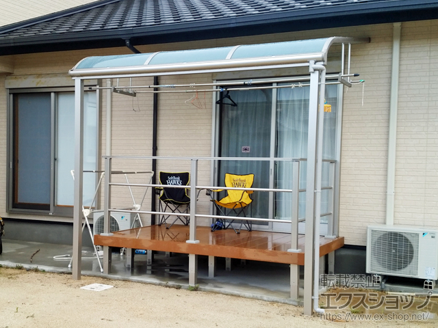 熊本県宇城市ののテラス屋根 ヴェクターテラス R型 テラスタイプ 単体 積雪〜20cm対応 施工例