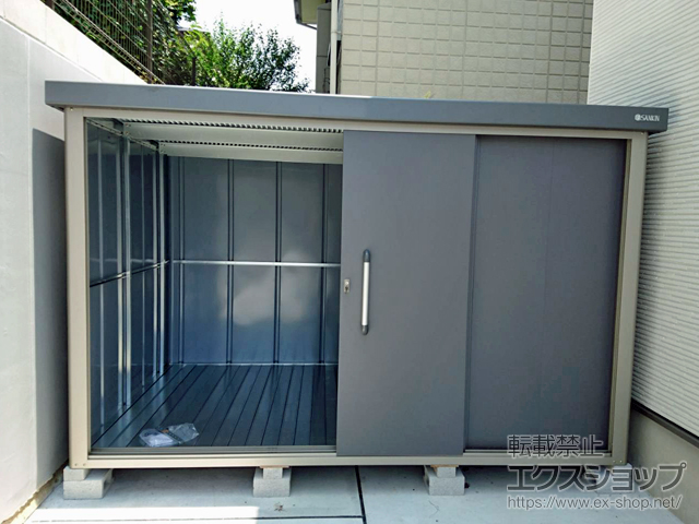 大阪府和泉市のの物置・屋外倉庫 エスケーエイト SK8-180 一般型 3000×2000×1940 SK8-180-GK 施工例