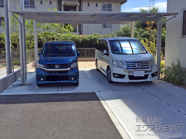 茨城県水戸市ののカーポート エフルージュ ツイン 積雪〜20cm対応 施工例