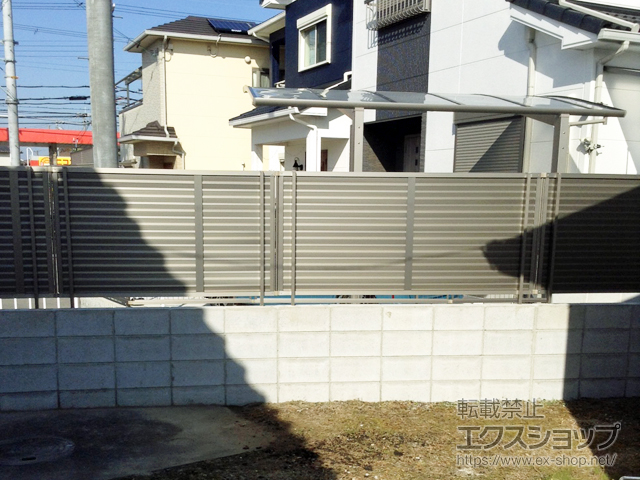 大阪府貝塚市ののフェンス・柵 プレスタフェンス8型 フリーポールタイプ 施工例