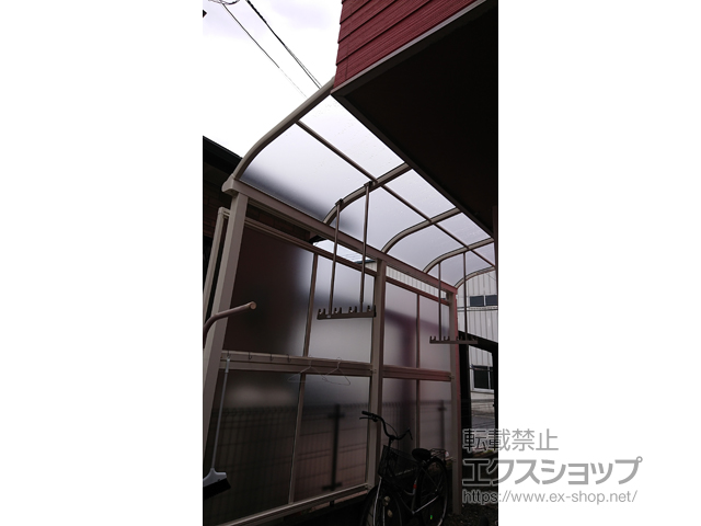 滋賀県栗東市ののテラス屋根 ヴェクターテラス Ｒ型 テラスタイプ 単体 積雪〜20cm対応 施工例