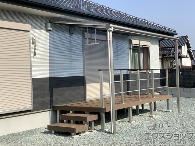 熊本県菊池郡大津町ののテラス屋根 ヴェクターテラス F型 テラスタイプ 単体 積雪〜20cm対応 施工例