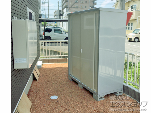 静岡県三島市のの物置・屋外倉庫 シンプリー 一般型 1520×755×1903 MJX-157E-P-FW 施工例