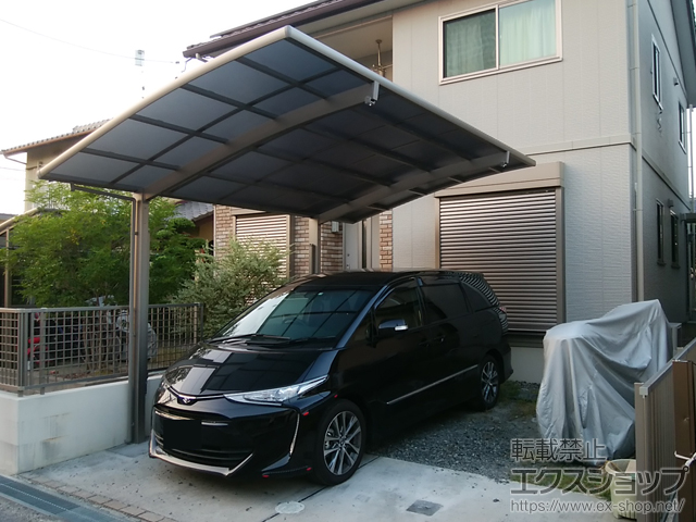 愛知県岡崎市ののカーポート ネスカR (ラウンドスタイル) 積雪〜20cm対応 施工例