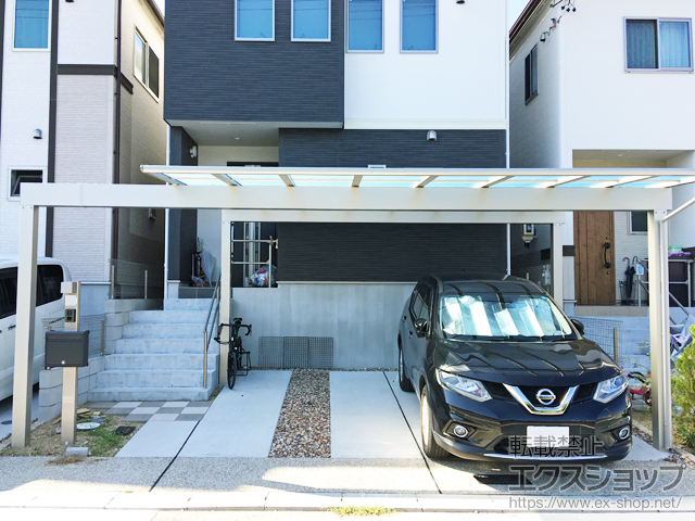 愛知県名古屋市ののカーポート エフルージュ ツイン 積雪〜20cm対応/梁延長 施工例